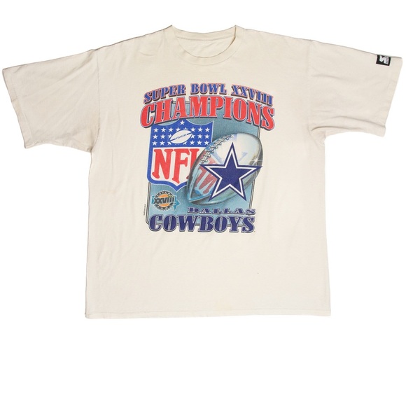 Vintage Dallas Cowboys Super Bowl XXVIII Champions T-Shirt (1994) - Picture 8 of 8